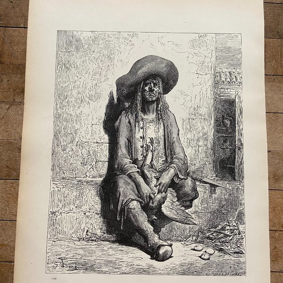 Gustave Dore, Antique Print, Woodcut Engraving - Picture 1 of 3